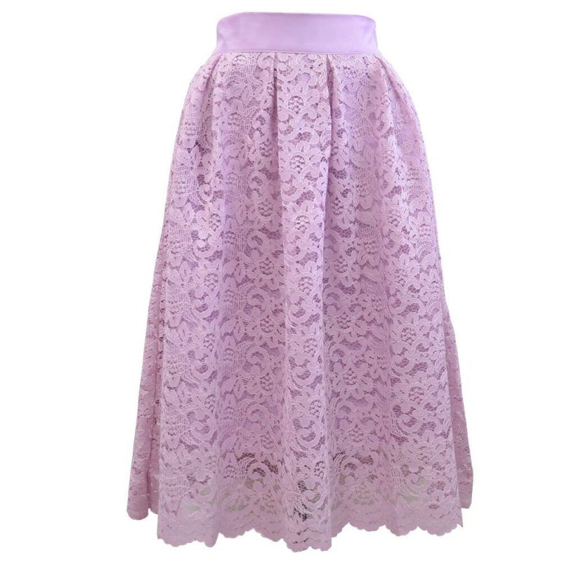 MSGN 花柄フレアスカート ピンク Made in Italy Primazel 花柄シフォンマキシ丈フレアスカート 3.ピンク -靴