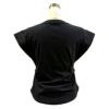 カメリアフレンチ袖Ｔシャツ（ブラック）