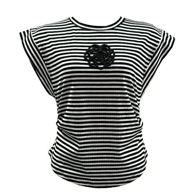 カメリアフレンチ袖Ｔシャツ（ボーダー）